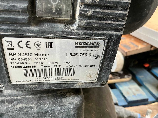 Kärcher bp3.200 home waterpomp - afbeelding 5 van  5