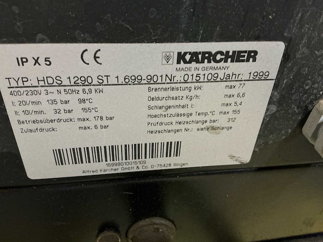 Kärcher hds 1290 st hogedrukreiniger - afbeelding 5 van  5