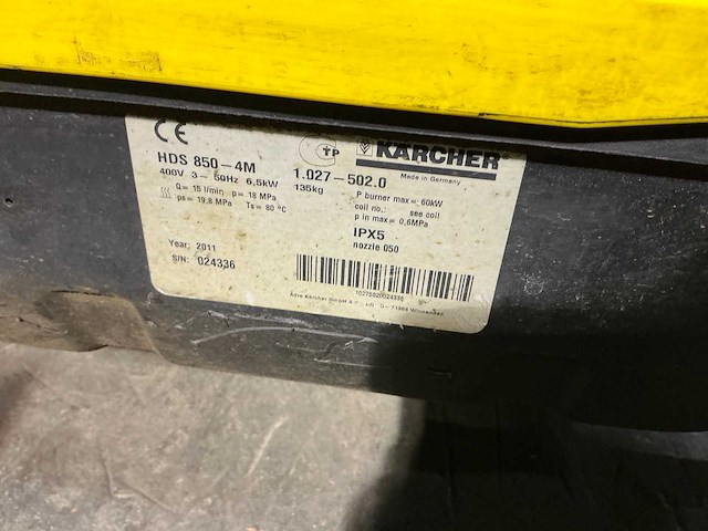 Kärcher hds850-4m hogedrukreiniger - afbeelding 5 van  5