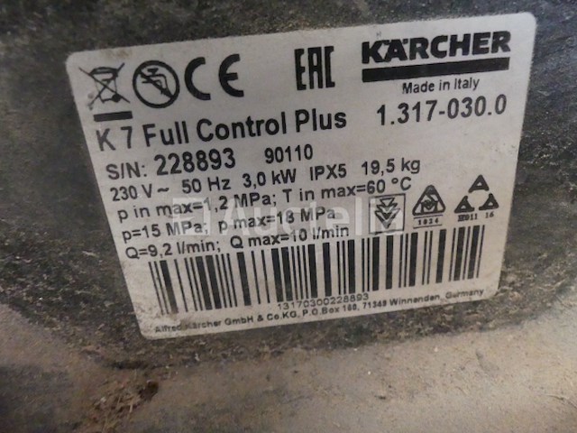 Karcher k7 full control plus hogedrukreiniger - afbeelding 2 van  5
