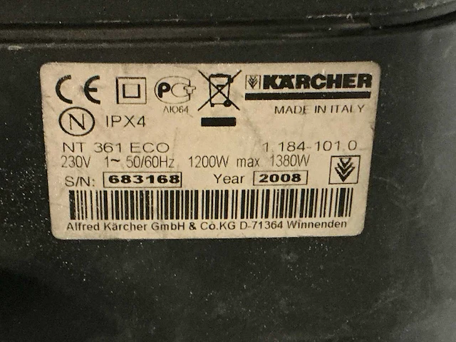 Kärcher nt 361 eco230 industriële stofzuiger - afbeelding 3 van  3