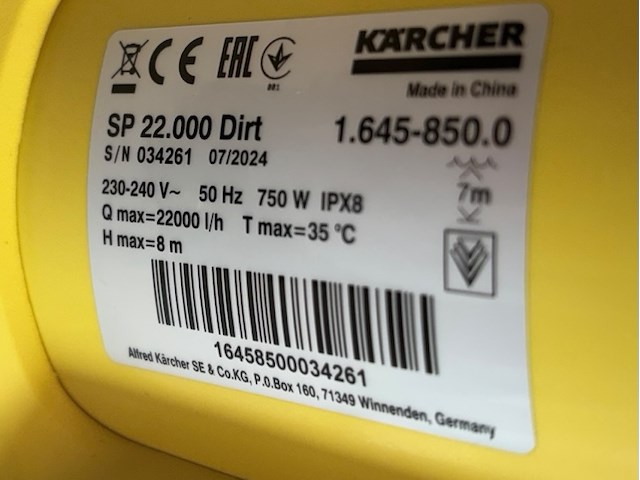 Karcher sp 22.000 dompelpomp - afbeelding 4 van  8
