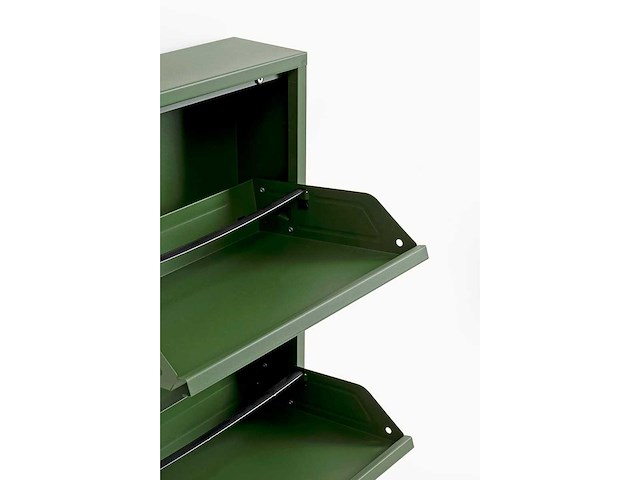 Kare design schoenenkast caruso, olijfgroen, 104×50×15 cm - afbeelding 3 van  3