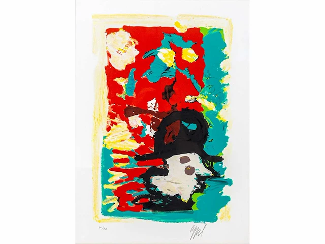 Karel appel - can we dance a landscape - kleurenlithografie - afbeelding 2 van  4