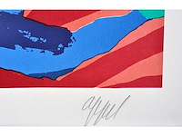 Karel appel - head on water - litho - ingelijst - afbeelding 3 van  6