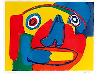 Karel appel - visage - litho - 1969