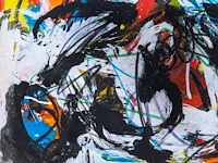 Karel appel (1921-2006), untitled, 1960, oil, gouache, crayon on arches paper 56.3 x 76 cm. (22.17 x 29.92 in.), frame: 80 x 99 cm. (31 1/2 x 38.97 in.) - afbeelding 5 van  6