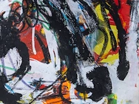 Karel appel (1921-2006), untitled, 1960, oil, gouache, crayon on arches paper 56.3 x 76 cm. (22.17 x 29.92 in.), frame: 80 x 99 cm. (31 1/2 x 38.97 in.) - afbeelding 6 van  6