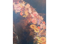 Karel van belle - madonna in bloemenkrans - olie op doek - afbeelding 3 van  14