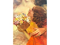 Karel van belle - madonna in bloemenkrans - olie op doek - afbeelding 9 van  14