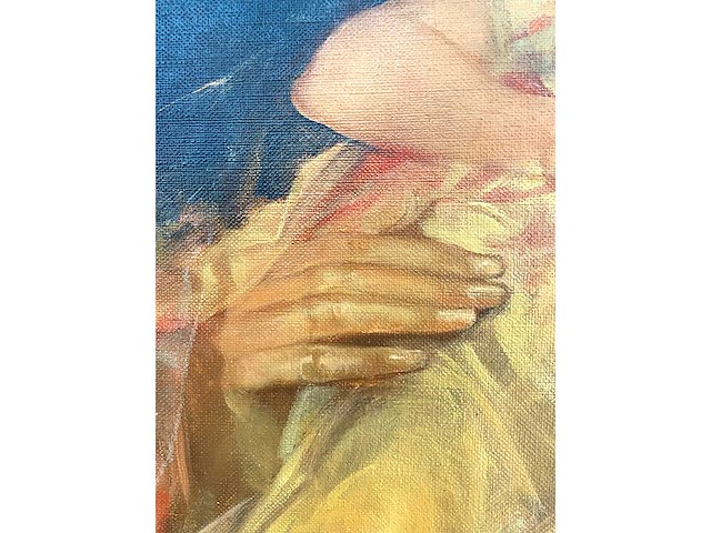 Karel van belle - madonna in bloemenkrans - olie op doek - afbeelding 13 van  14