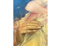 Karel van belle - madonna in bloemenkrans - olie op doek - afbeelding 13 van  14