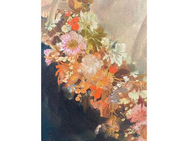 Karel van belle - madonna in bloemenkrans - olie op doek - afbeelding 14 van  14