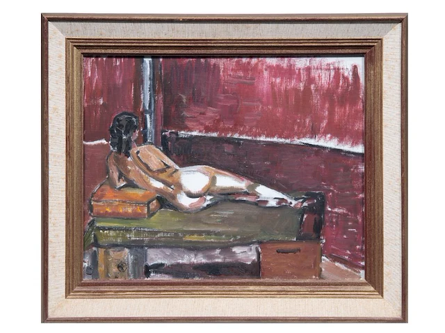 Karel van vlaanderen (1903-1983), reclining nude and a portrait of a girl, oil on canvas 40 x 50 cm. (15 3/4 x 19.67 in.), 23 x 34 cm. (9.06 x 13.39 in.) - afbeelding 6 van  12