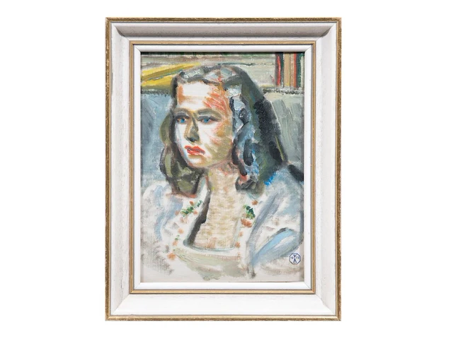 Karel van vlaanderen (1903-1983), reclining nude and a portrait of a girl, oil on canvas 40 x 50 cm. (15 3/4 x 19.67 in.), 23 x 34 cm. (9.06 x 13.39 in.) - afbeelding 12 van  12