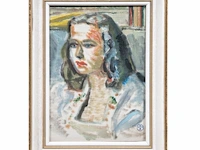 Karel van vlaanderen (1903-1983), reclining nude and a portrait of a girl, oil on canvas 40 x 50 cm. (15 3/4 x 19.67 in.), 23 x 34 cm. (9.06 x 13.39 in.) - afbeelding 12 van  12