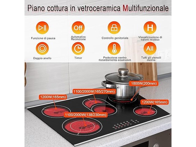 Karinear keramische kookplaat (5 platen) - afbeelding 4 van  7