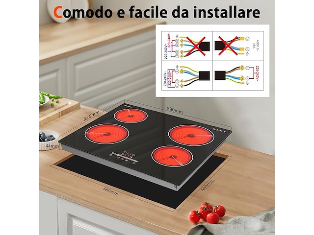 Karinear keramische kookplaat (60 cm) - afbeelding 5 van  6