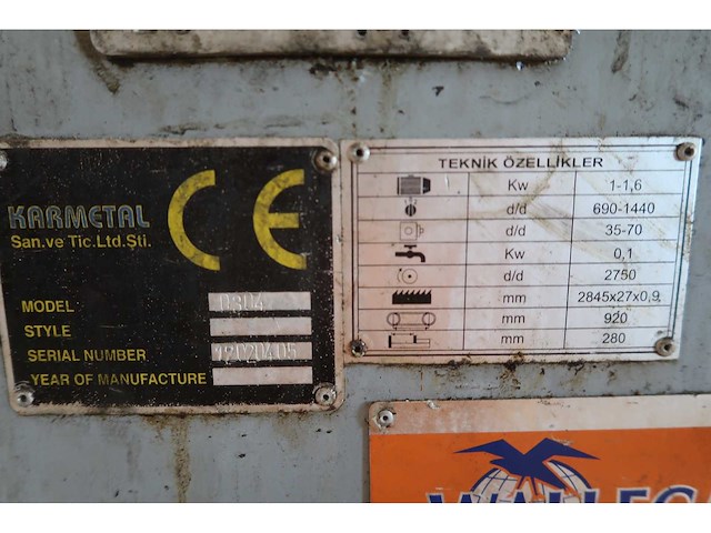 Karmetal - kmt220 kdg - various sawing machine - 2004 - afbeelding 5 van  5