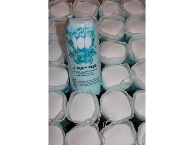 Karton luxe watteschijfjes cotton 100 - afbeelding 1 van  1