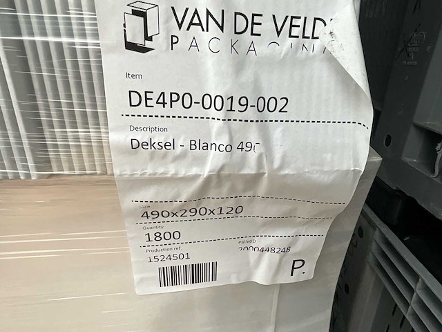 Kartonnen trays met deksels – 490x290x120 mm - afbeelding 3 van  4