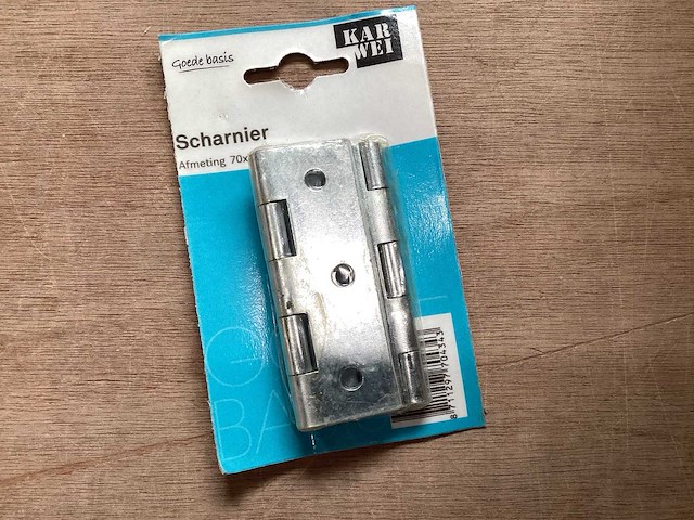 Karwei scharnier verzinkt, 70x51 mm, 3 pack (70x) - afbeelding 1 van  3