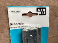Karwei scharnier verzinkt, 70x51 mm, 3 pack (70x) - afbeelding 2 van  3