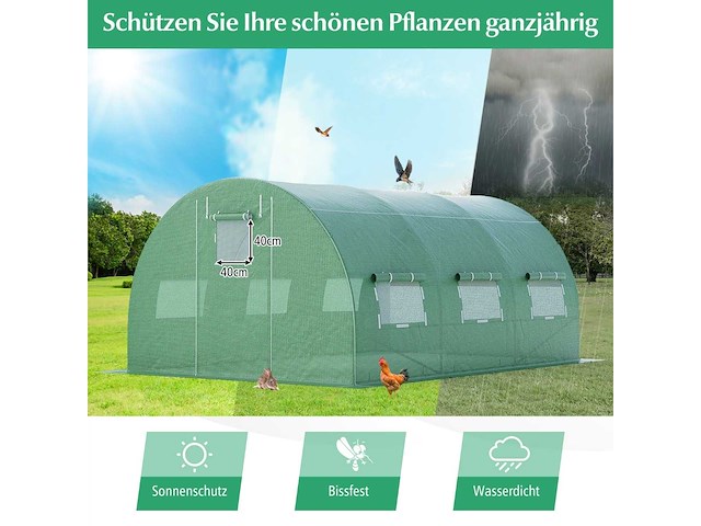 Kas met metalen structuur 4x3x2m - afbeelding 6 van  7