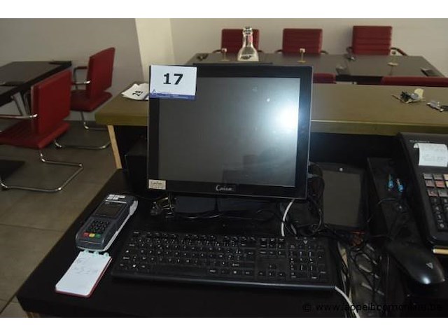 Kassasysteem, caixa, met monitor, toetsenbord en bonprinter, werking niet gekend - afbeelding 1 van  3