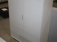 Kast 2 deuren hoogglans wit - afbeelding 1 van  2