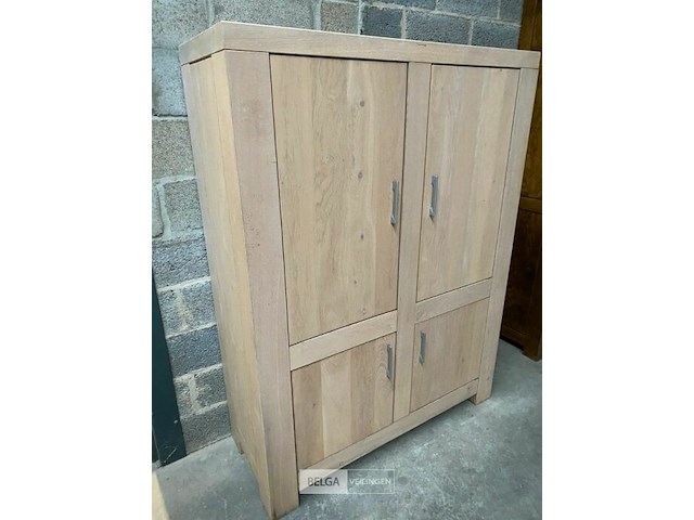 Kast eik natuur met 4 deuren - afbeelding 1 van  3