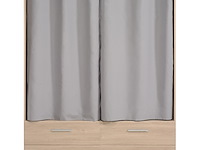 Kast ekko 152cm met gordijnen - bruin - afbeelding 3 van  3