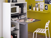 Kast flip 80cm 2 deuren - grijs/wit - afbeelding 1 van  4