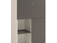 Kast flip 80cm 2 deuren - grijs/wit - afbeelding 2 van  4