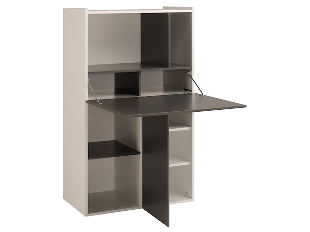 Kast flip 80cm 2 deuren - grijs/wit - afbeelding 3 van  4