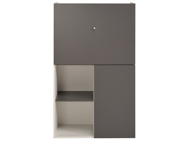 Kast flip 80cm 2 deuren - grijs/wit - afbeelding 4 van  4