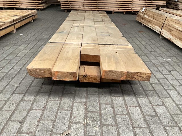 Kastanje balken 80x200 mm (10x) - afbeelding 3 van  5