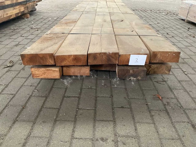 Kastanje balken 80x200 mm ca. 0,56 m³ - afbeelding 2 van  5
