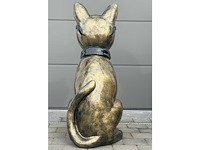 Kat met bril bronskleurig - afbeelding 2 van  4