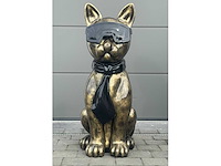 Kat met bril bronskleurig - afbeelding 4 van  4