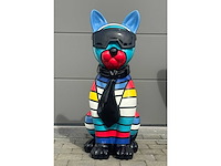 Kat met bril multicolor streepjes - afbeelding 4 van  4