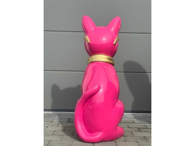 Kat met bril roos/goud - afbeelding 2 van  4