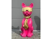 Kat met bril roos/goud - afbeelding 4 van  4