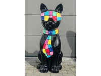 Kat met bril zwart/multicolor - afbeelding 5 van  5
