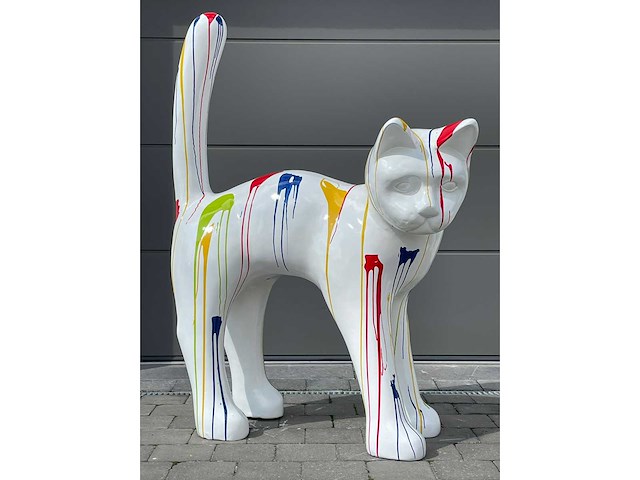 Kat wit trash xxl - afbeelding 1 van  1