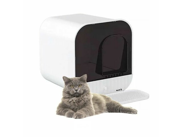 Kattenbak 48x48x50cm - grijs - afbeelding 2 van  4