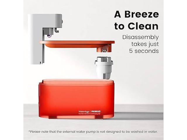 Kattendrinkfontein op batterijen met uv-sterilisatie - afbeelding 3 van  4