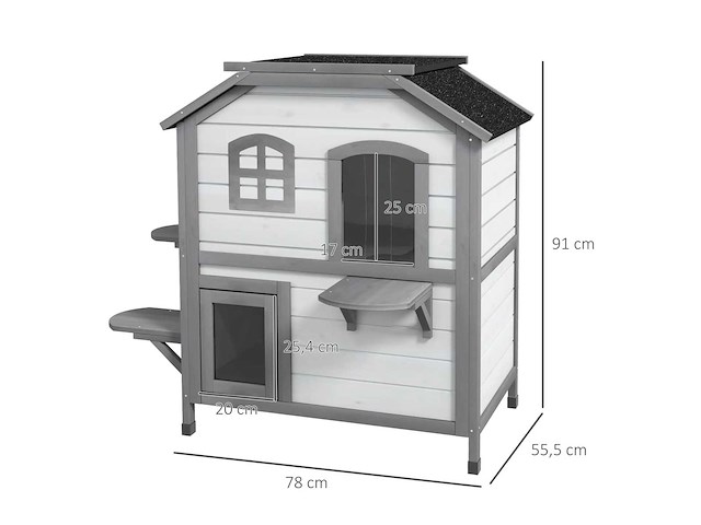 Kattenhuis kattenhuis-nis, 2 verdiepingen - afbeelding 4 van  7