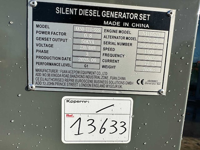 Kawakenki - 2025 - kk50-iii-sss - stroomgenerator - afbeelding 9 van  17