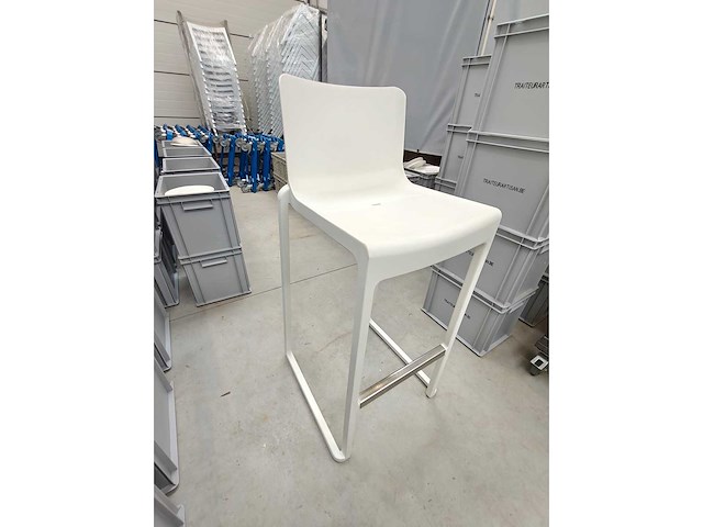 Kazar - barkruk kazar wit met transportkar (20x) - afbeelding 1 van  3